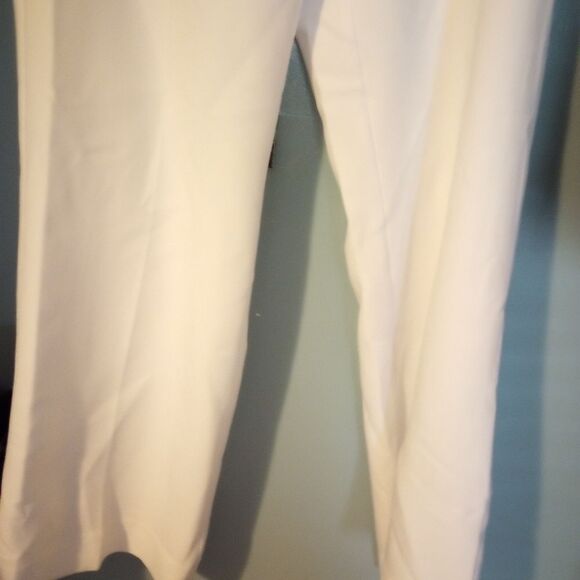 New Cato White Wide Leg High-rise Trousers With Gold Accent Button - Picture 9 of 14